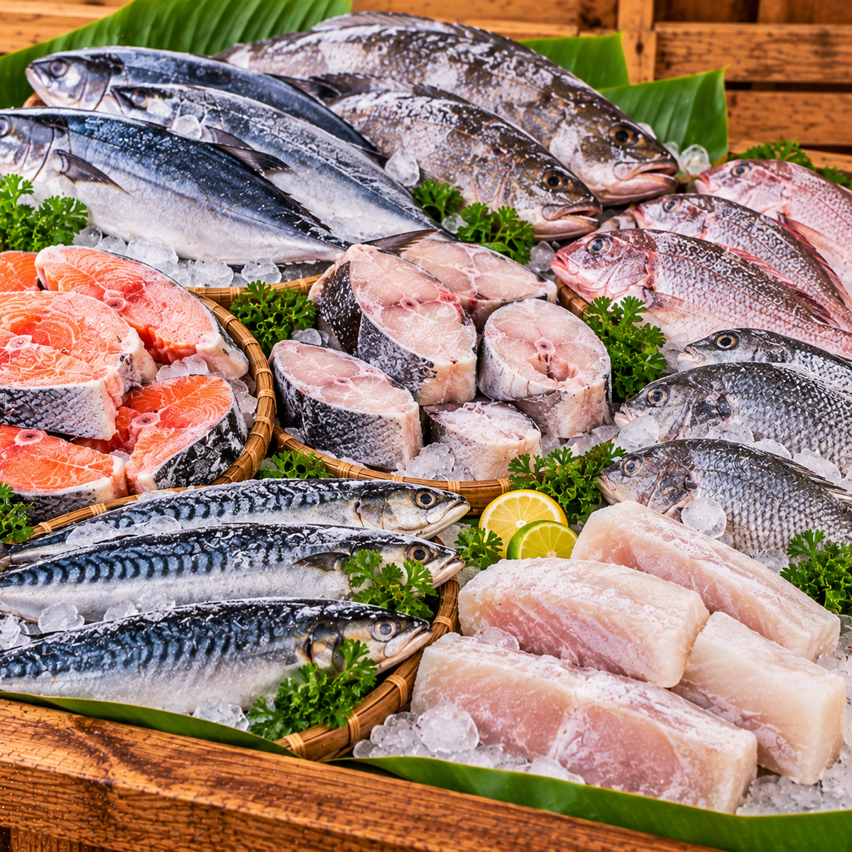 Poissons congelés